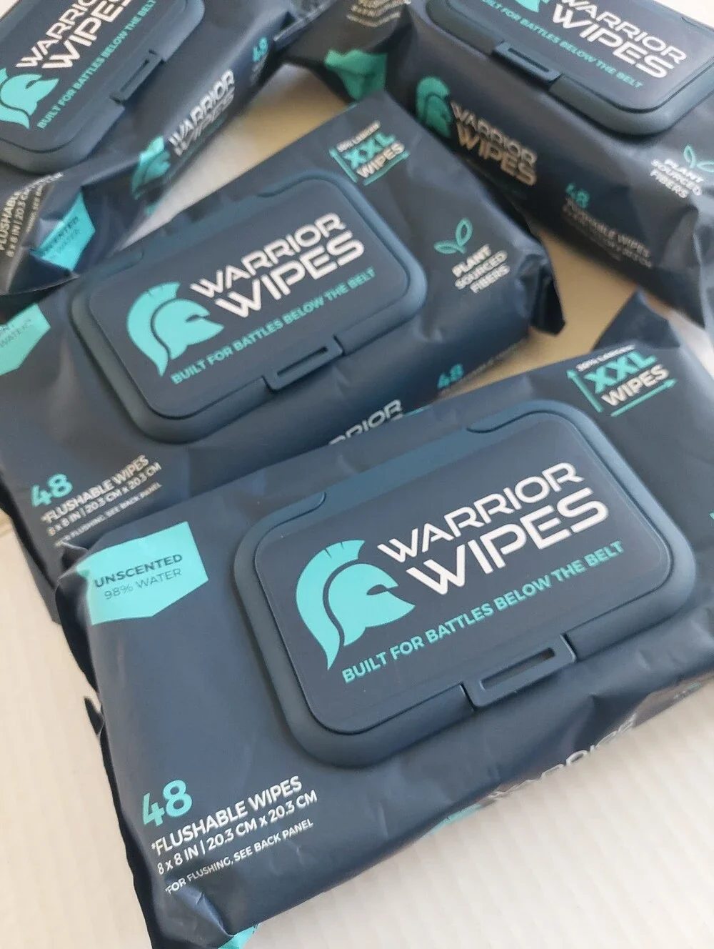 NewLot Of 4 Packs Warrior Wipes XxL 48x4